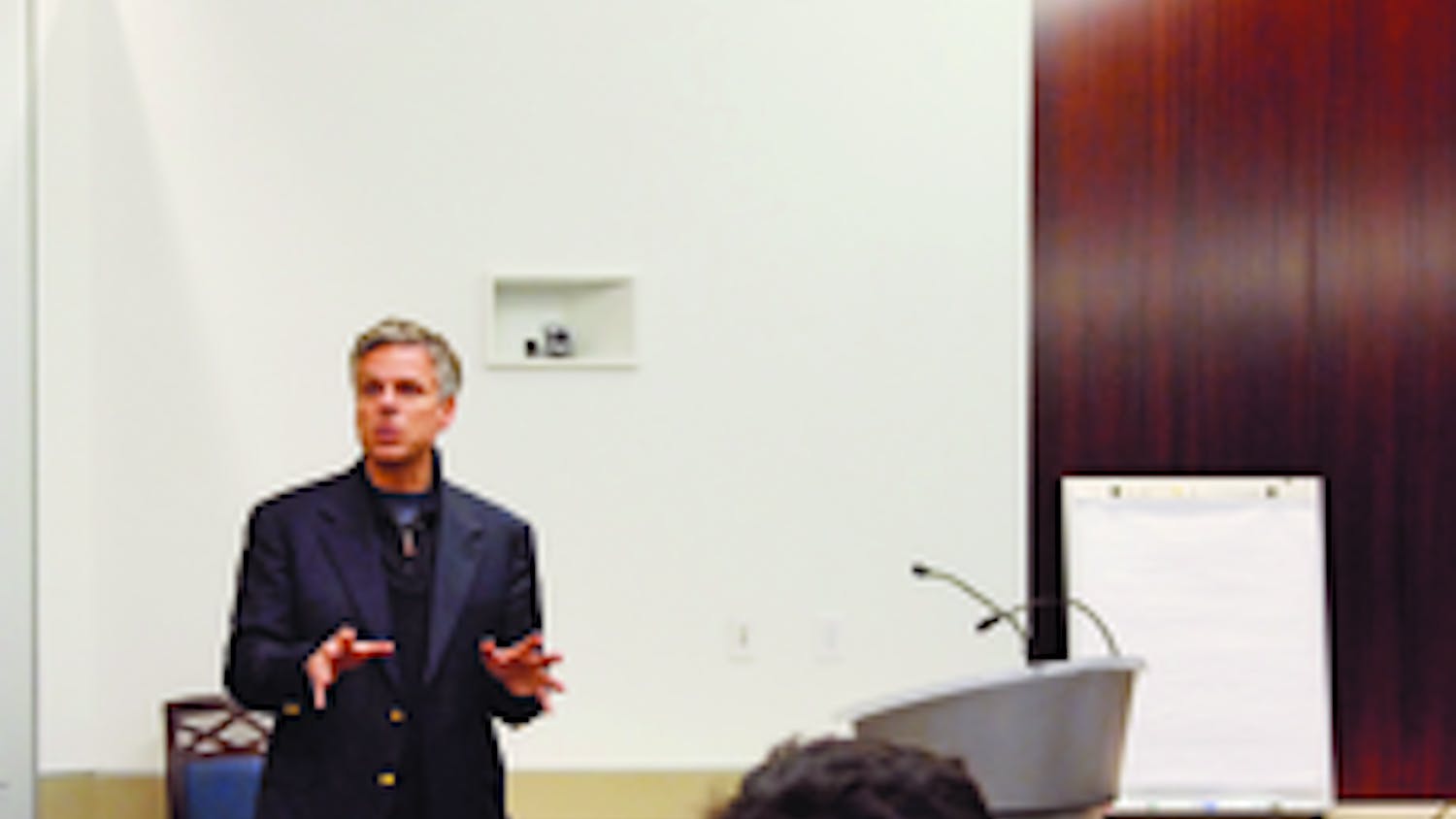 Gov. Huntsman speaks to Huntsman