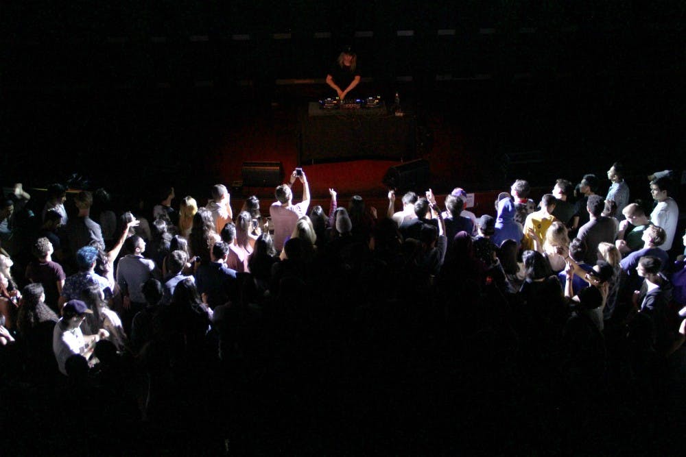 Cashmere Cat preferred to shift the limelight from himself to his audience; instead he performed with spotlights scanning the crowds.