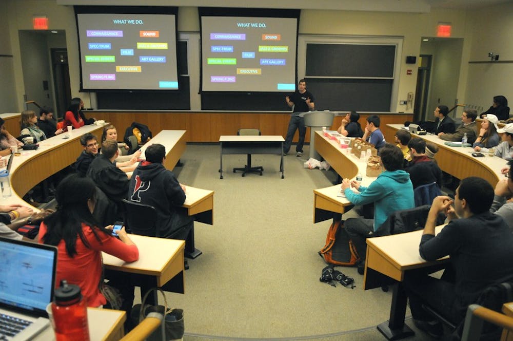 The six branches of Penn's student government presented their years in review and plans for the upcoming semester
