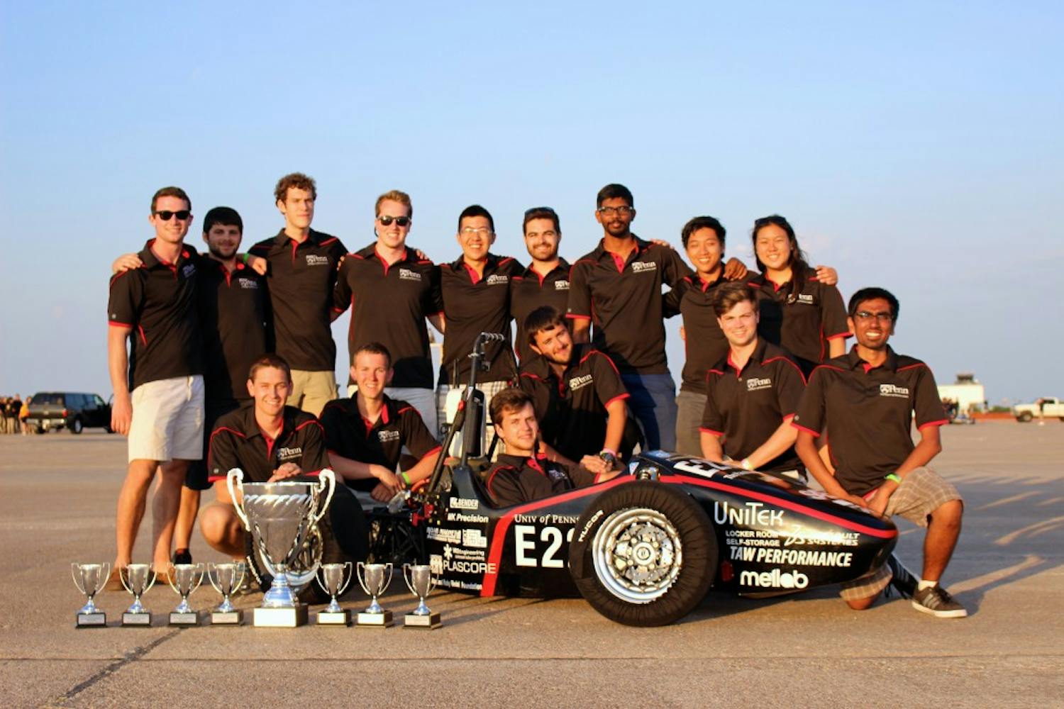Penn Electric Racing at Lincoln Nebraska, where they won the Society of Automotive Engineers' Formula SAE competition against an international field of over 100 teams this summer. | Courtesy of Spencer Collins