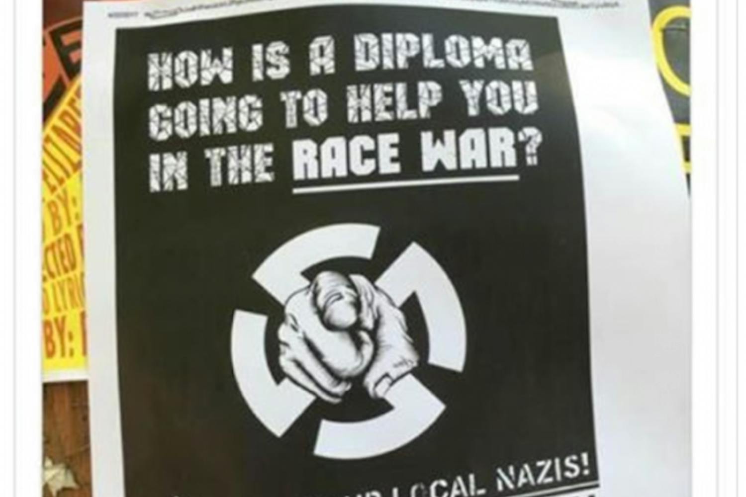 College freshman Justin Horn said he is “angry and scared” about what the ideology behind the signs represent, especially on Penn's campus.