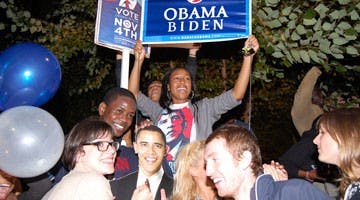 84 percent of students vote for Obama, take to the streets in celebration