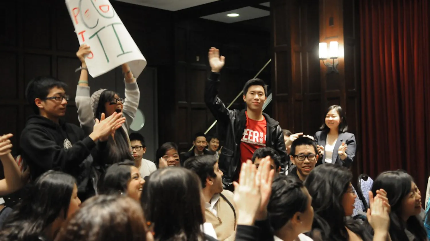 Contestants compete for Big Asian on Campus title for Asian Pacific American Heritage Week, Curtis Lee announced judge's fav