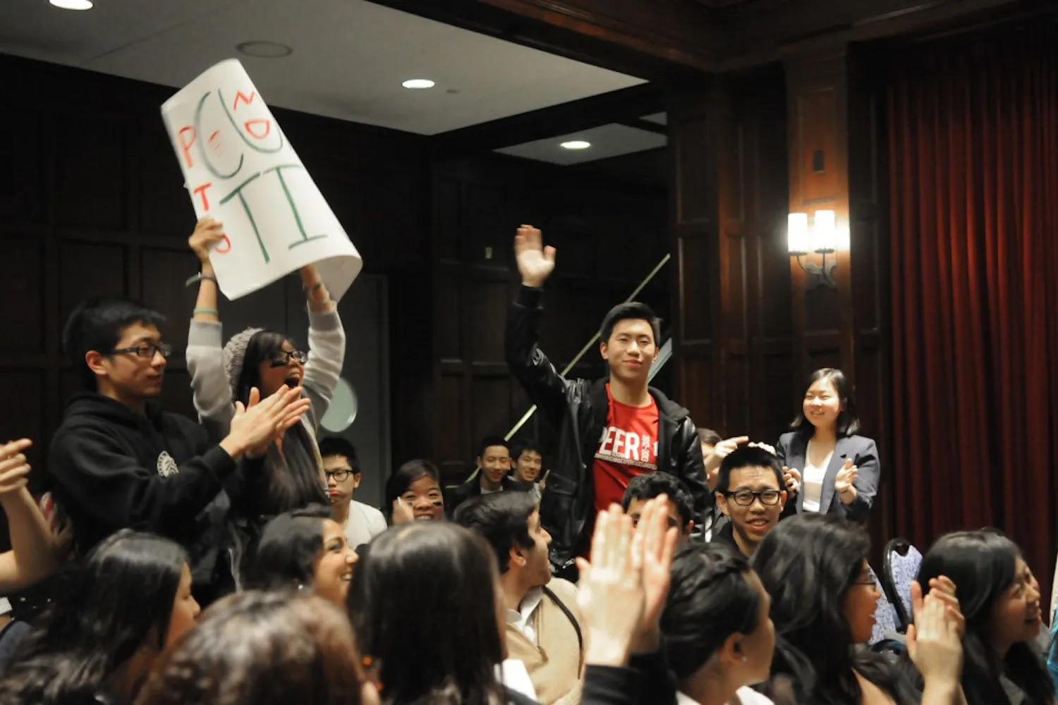 Contestants compete for Big Asian on Campus title for Asian Pacific American Heritage Week, Curtis Lee announced judge's fav