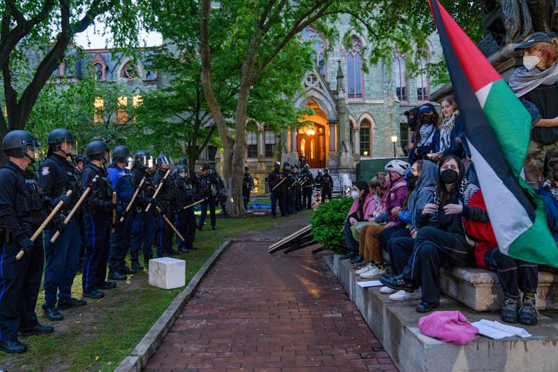 Police in riot gear arrest 33 protesters, including Penn students, at Gaza Solidarity Encampment