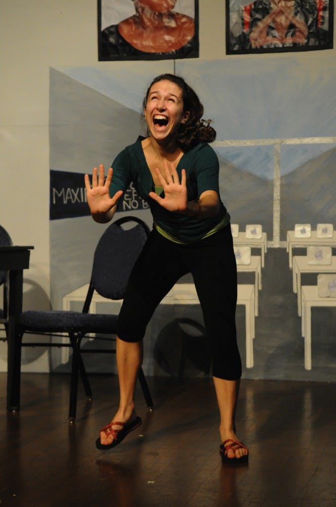 *Members of Bloomers* prepare for their fall show "GoopleFace: OCR We There Yet?" at a dress rehearsal. 