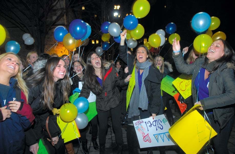 Bid night for sorority recruitment  2013
