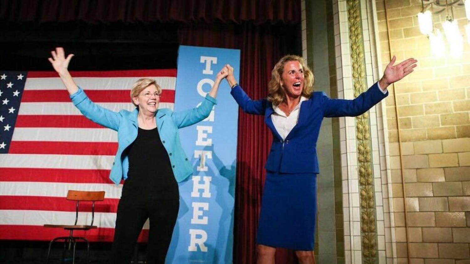 Massachusetts Sen. Elizabeth Warren campaigned alongside Democratic senatorial candidate Katie McGinty. 