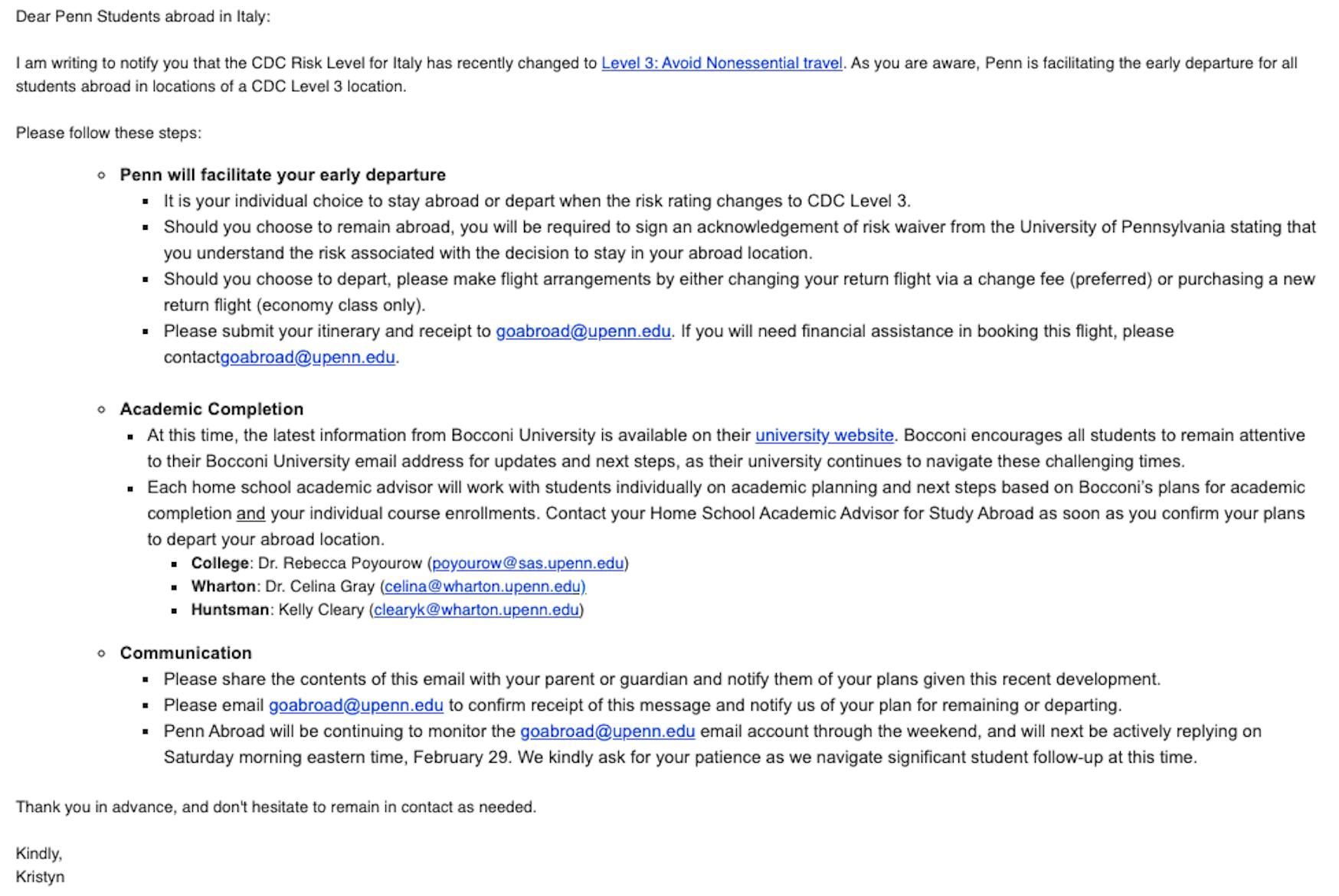 Penn Global Italy Coronavirus Email.png