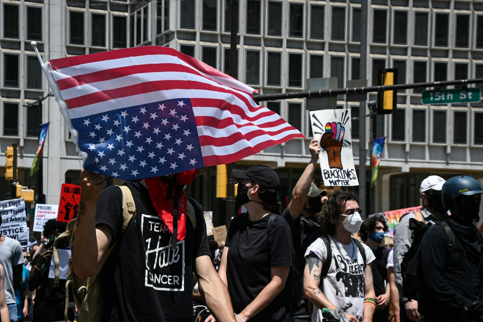 Philadelphia Independence Day 4th of July 2020 American Flag Black Lives Matter Protest.jpg