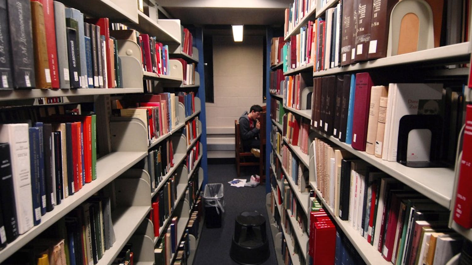 The stacks at Van Pelt Library
Alexandros Stamatiadis studies