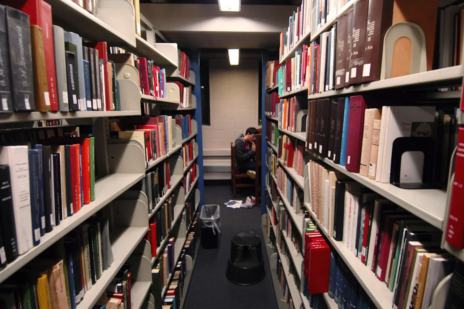 The stacks at Van Pelt Library
Alexandros Stamatiadis studies