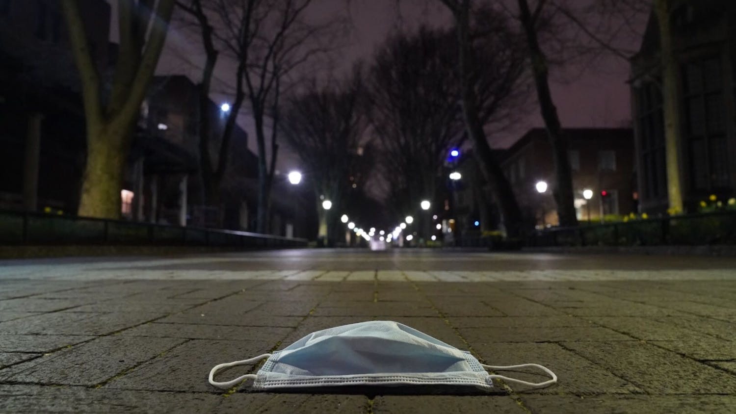 Mask Coronavirus COVID-19 Locust Walk Night.jpg