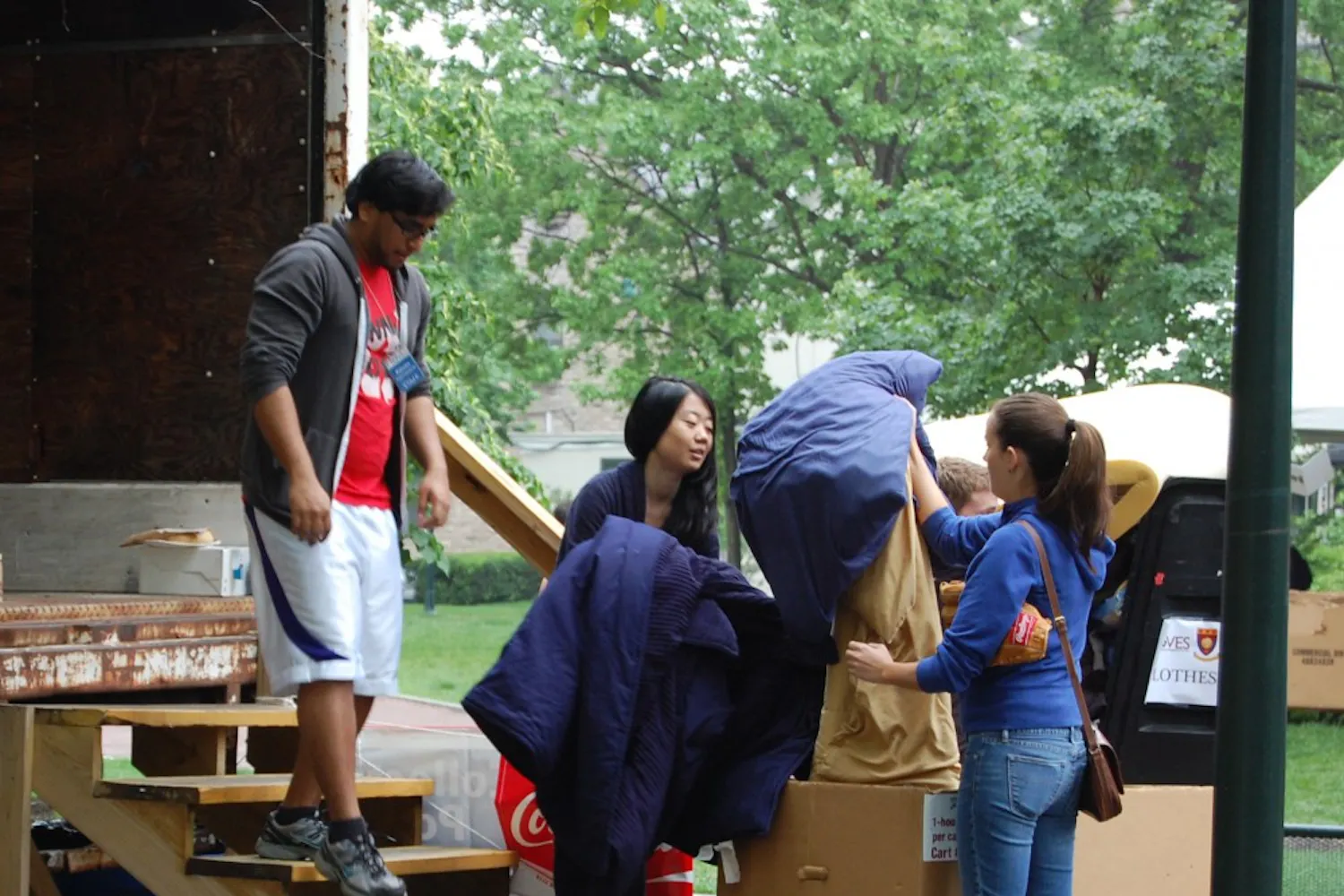 Students donate their furniture and other goods to PennMOVES which is then donated to Goodwill Industries and sold in their stores.