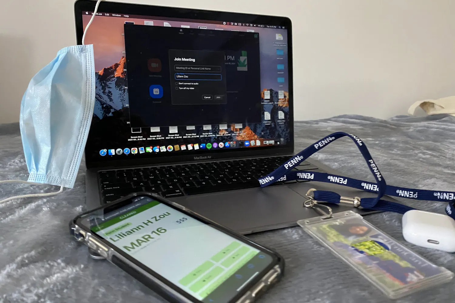 03-16-21 Photo Illustration Phone Open Pass Mask Compter Zoom Airpods Penn Card (Liliann Zou).jpg
