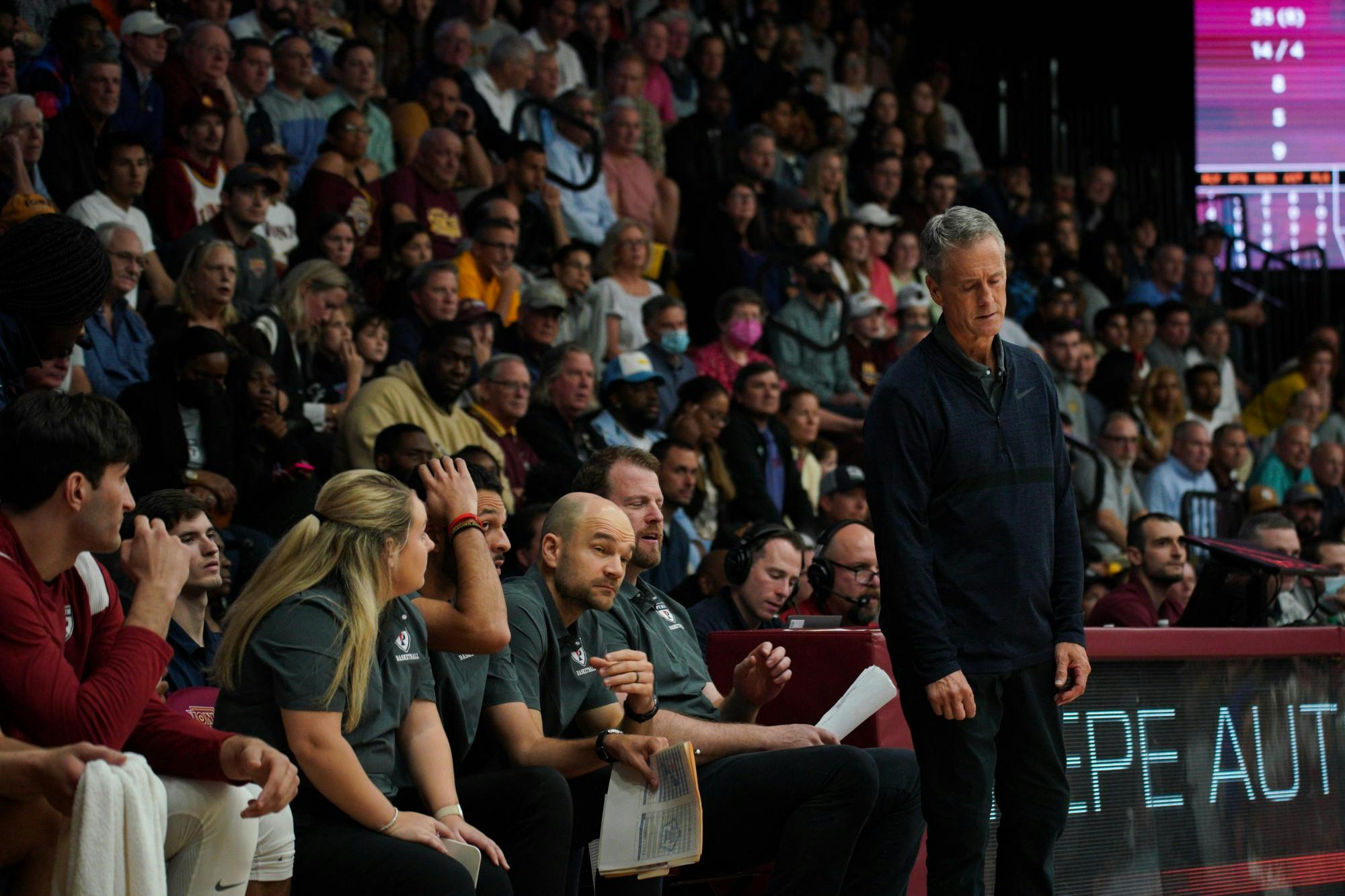 11-07-22 Men's Basketball vs Iona Steve Donahue (Anna Vazhaeparambil)-01.jpg