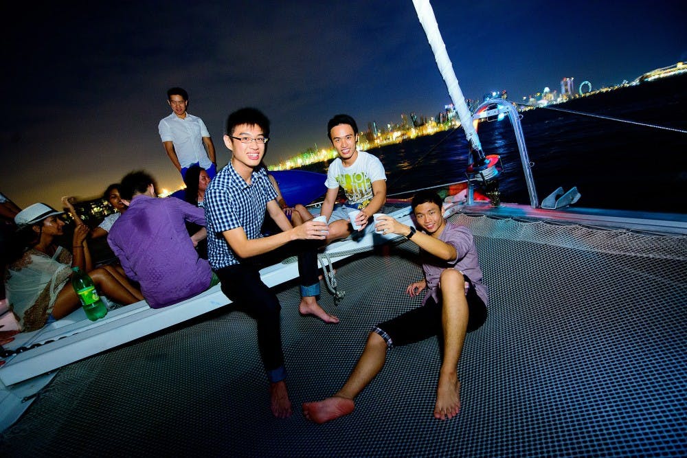 Ying Cong Seah with his two Glints business partners Looi Qinen and Oswald Yeo Hexiang.