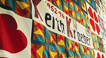 To honor those lost, 1,440 feet of vibrant fabric