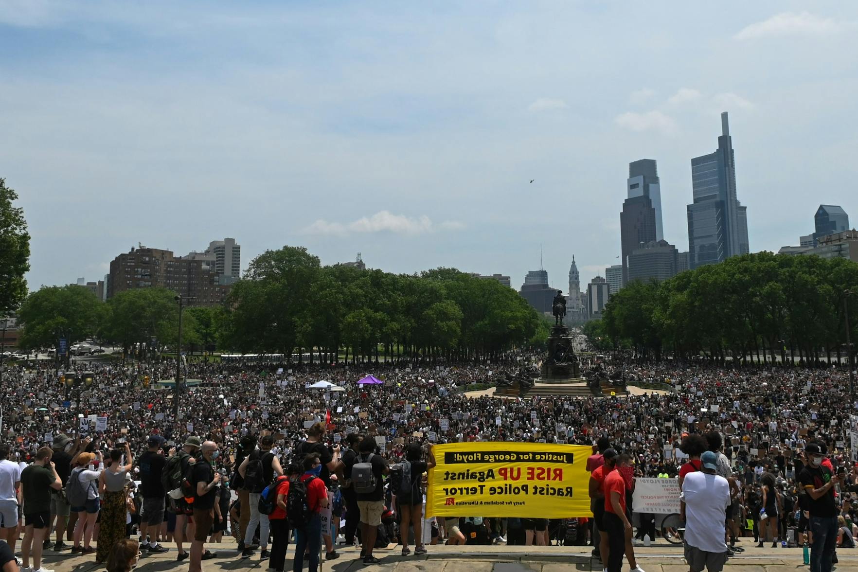 Sea of 10,000 Protesters at Philadelphia George Floyd Protest Eighth Day.jpg