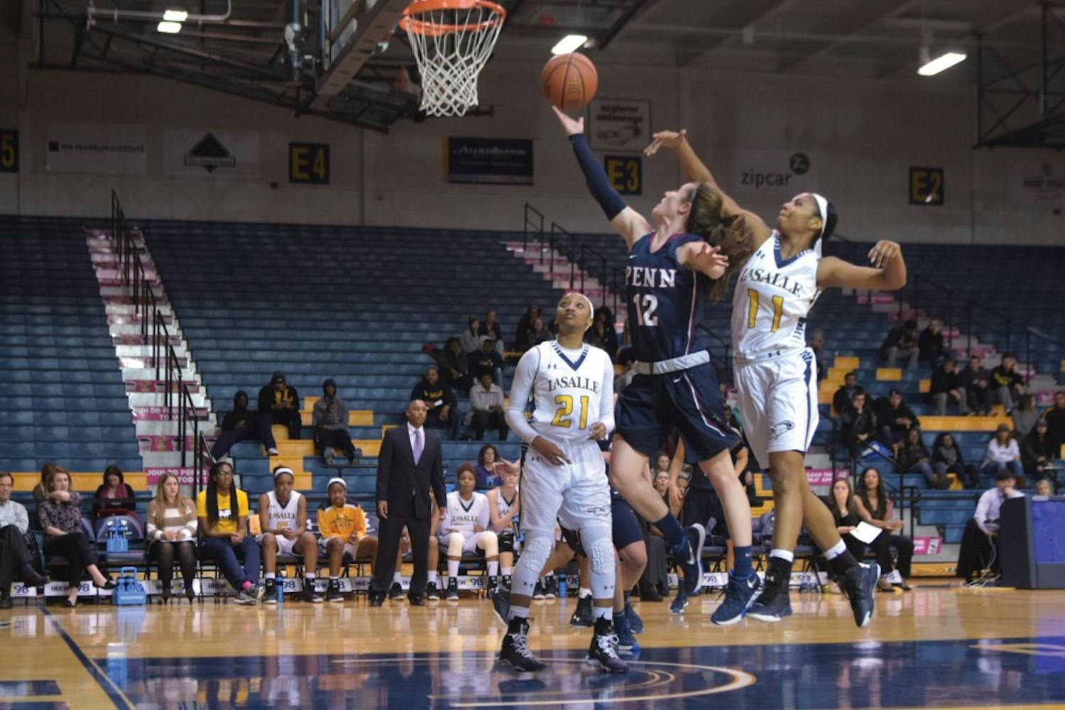 Junior Kasey Chambers recorded her best performance of the season against La Salle on Monday, logging 18 points, eight rebounds, and six assists in the Quakers' 78-68 win.