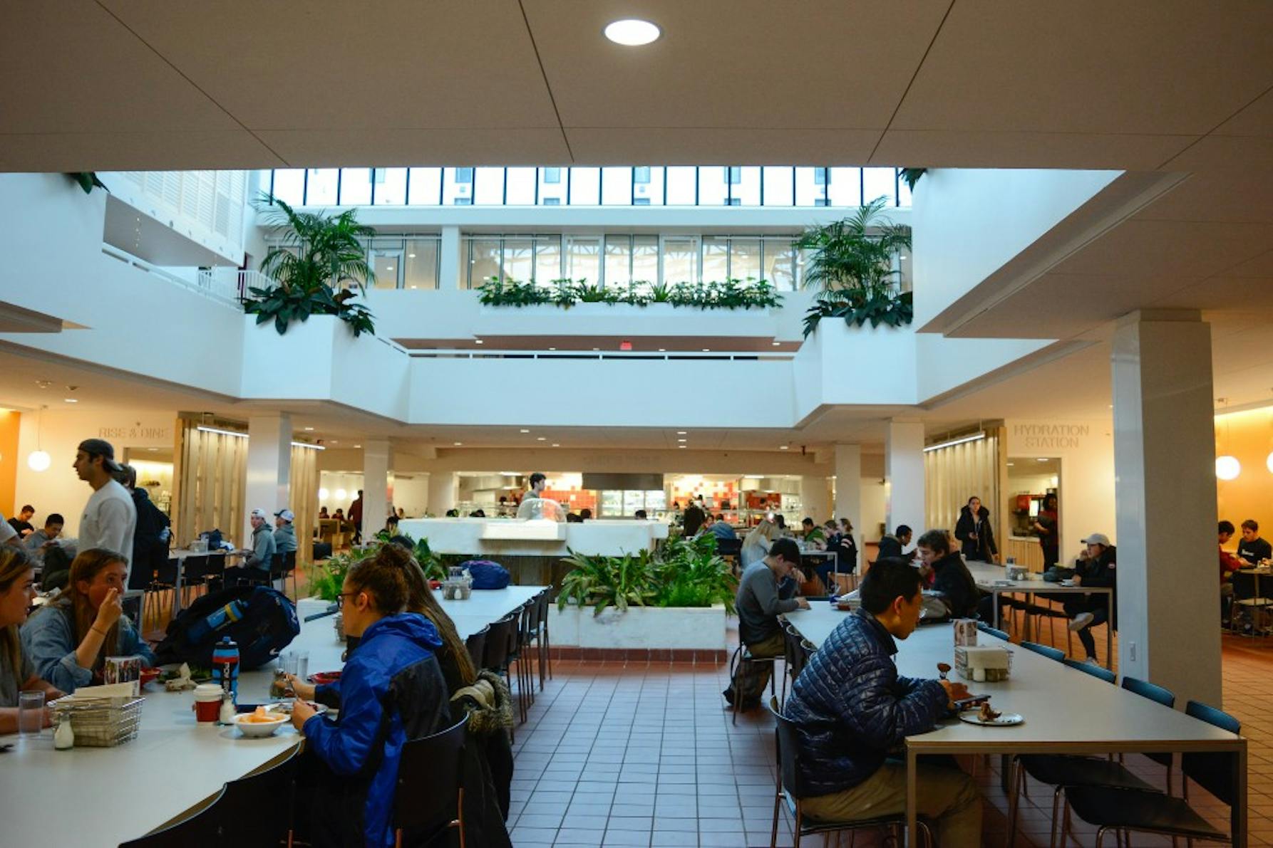 Hill dining hall eat and greet