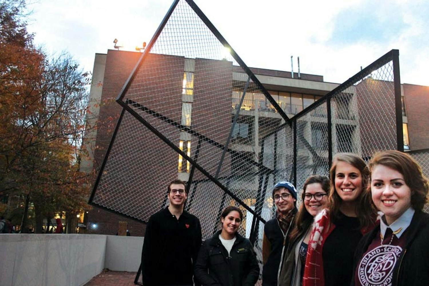 Students are rallying to try and permanently keep DS(3), a structure made from interlocking metal fences, that stands near Fischer Fine Arts Library. Made by Norwegian artist and Penn’s Mellon Artist in Residence Knut Äsdam, it is scheduled to leave Penn later this month.