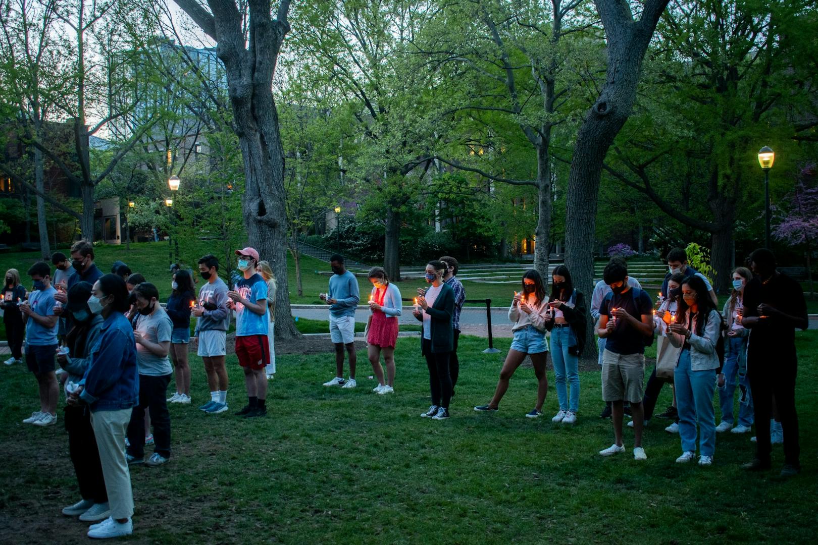 4-20-21 Vigil for the Victims of Gun Violence College Green Candle Mask.jpg