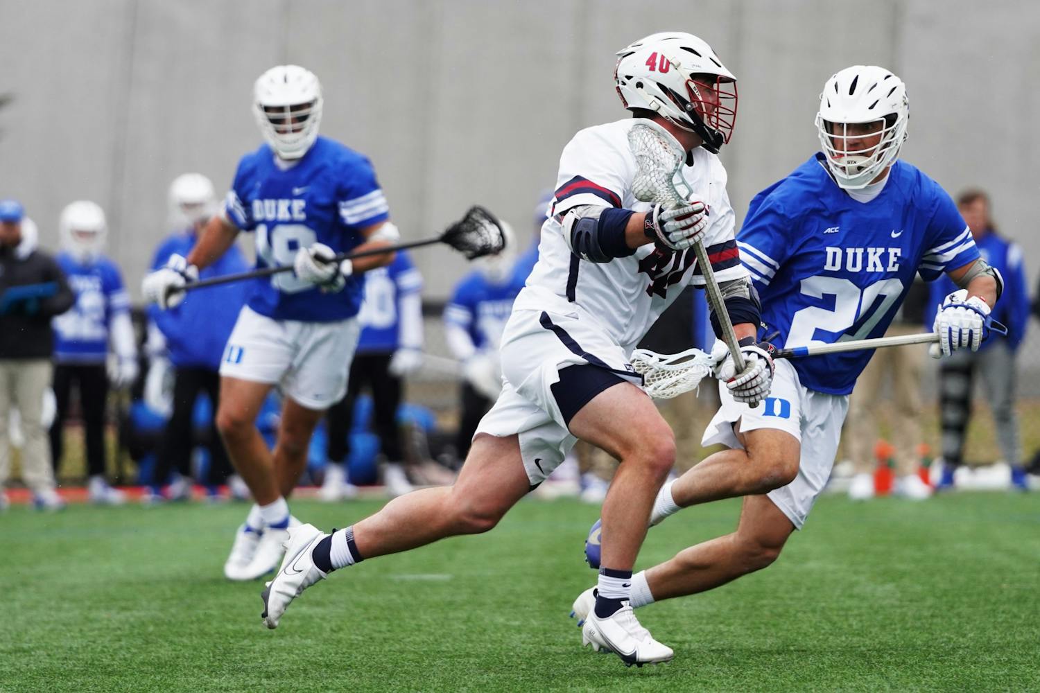 2-25-23 Men's Lacrosse vs Duke Dylan Gergar (Anna Vazhaeparambil).jpg