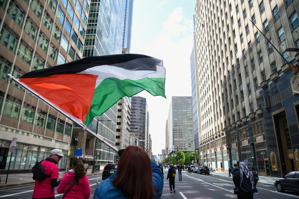In Photos: A day of pro-Palestinian activism as encampment established on Penn’s campus