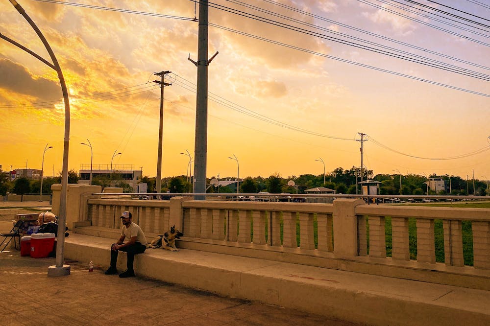 isolation-sunset-man-and-dog