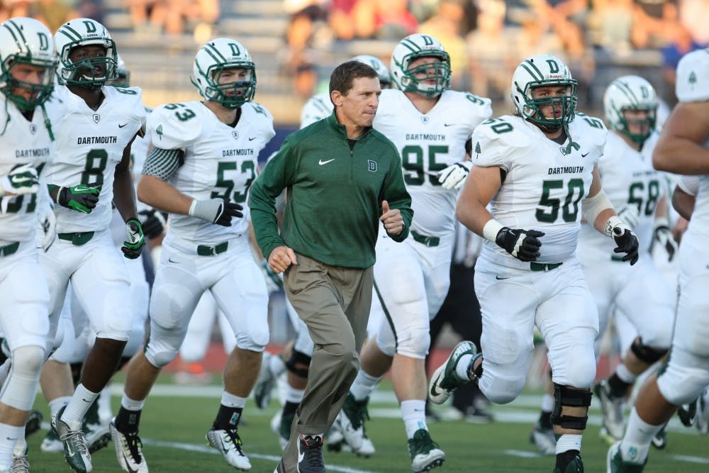 Dartmouth coach Buddy Teevens leads his squad into battle and he will do so against Penn football again this Saturday.