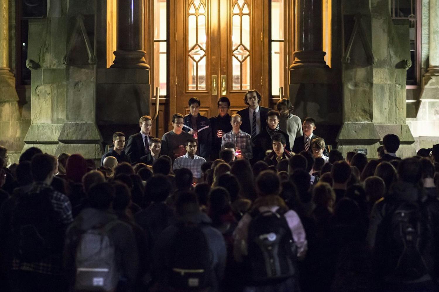A vigil was held on Monday night on College Green, mourning the loss of Wharton junior Olivia Kong.