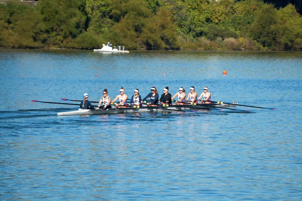 In the Navy Day Regatta, Penn women's rowing's 1V boat cruised through the 5,000-meter race, besting Navy and Drexel by almost 30 seconds.