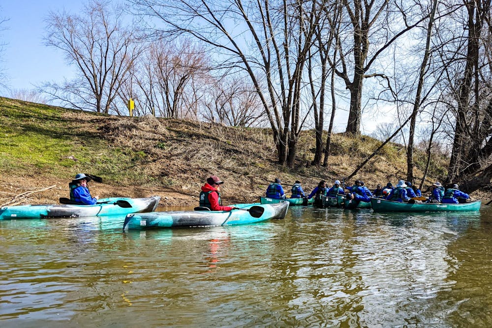 Twenty Penn students camp in West Virginia over spring break as part of