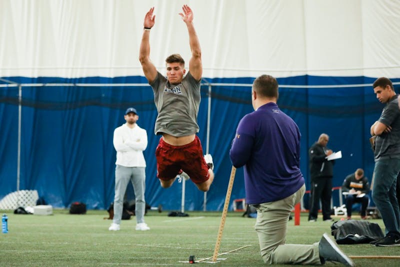 Justin Watson shows out at Penn football's Pro Day in advance of NFL Draft | The Daily Pennsylvanian