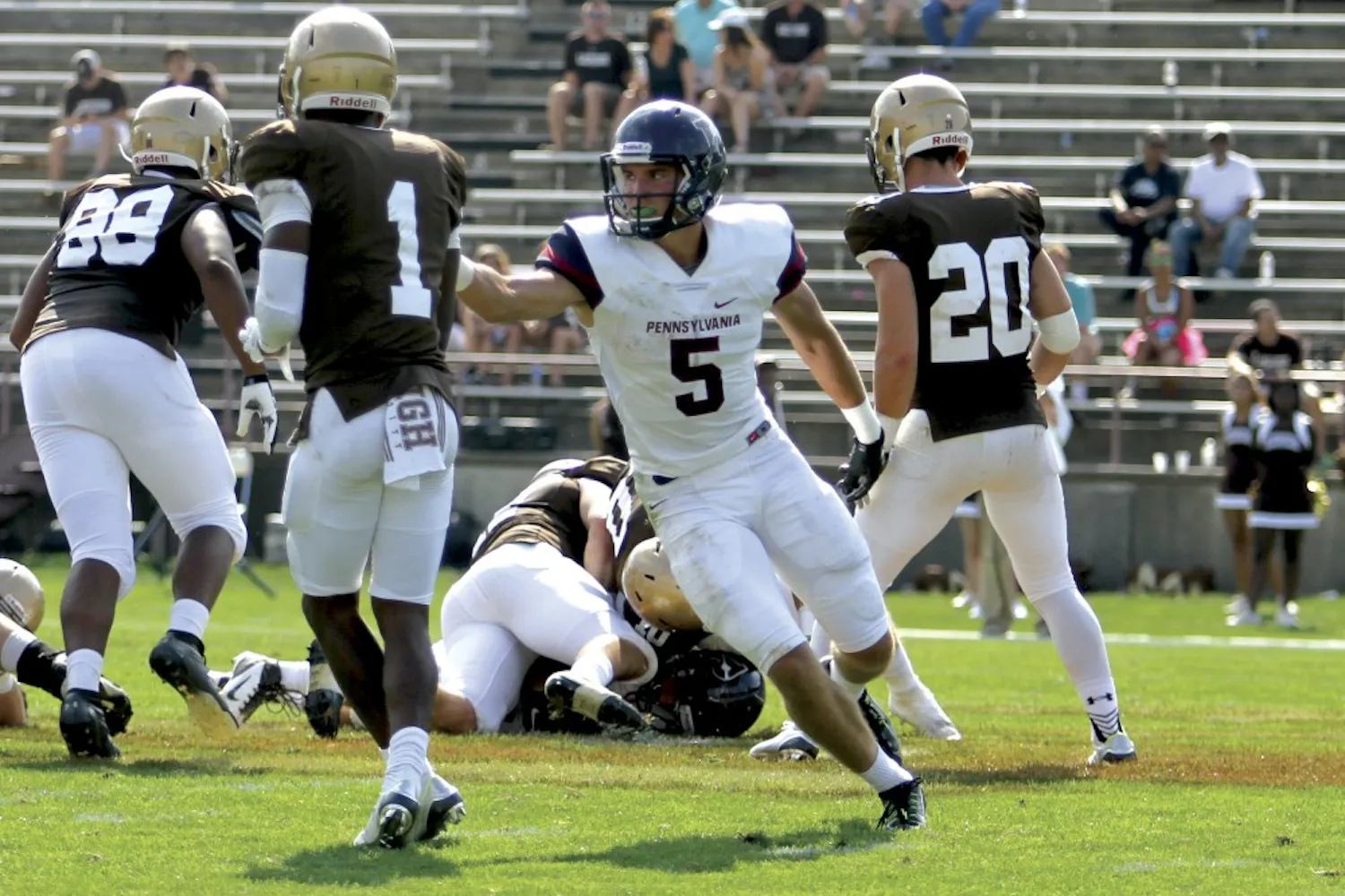Penn wide receiver Justin Watson dominated with two touchdowns against Villanova.