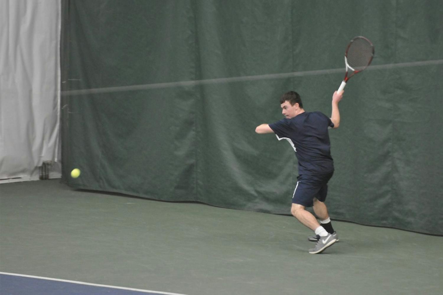 Sophomore Josh Pompan had the chance to clinch the match against No. 45 Princeton for Penn men's tennis on Saturday, but couldn't finish it off, falling in three sets.