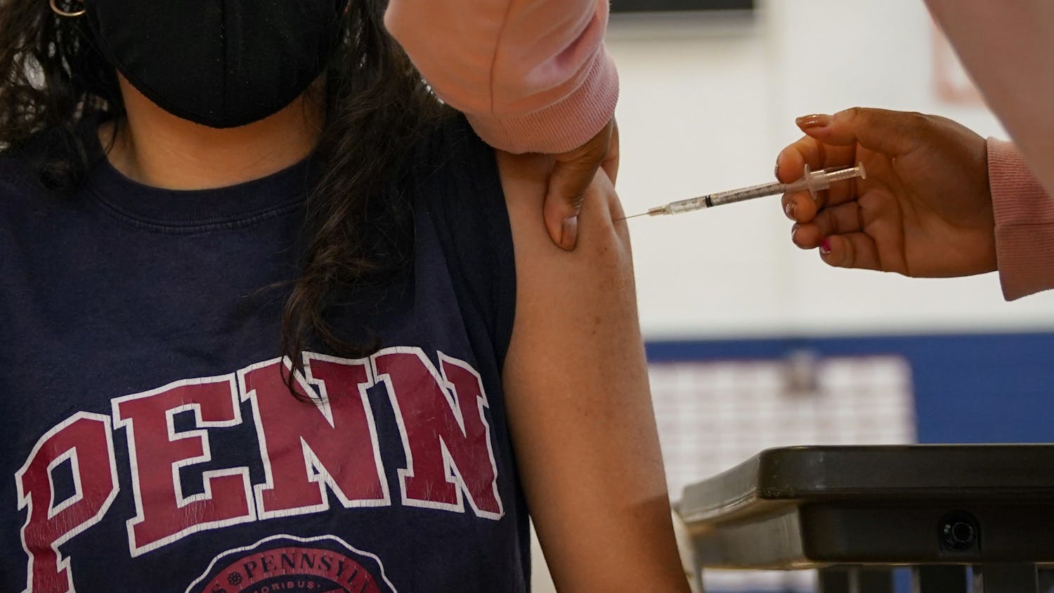 04-21-21 Penn Vaccination Site Student Sweatshirt Vaccine COVID 19 (Chase Sutton) .jpg