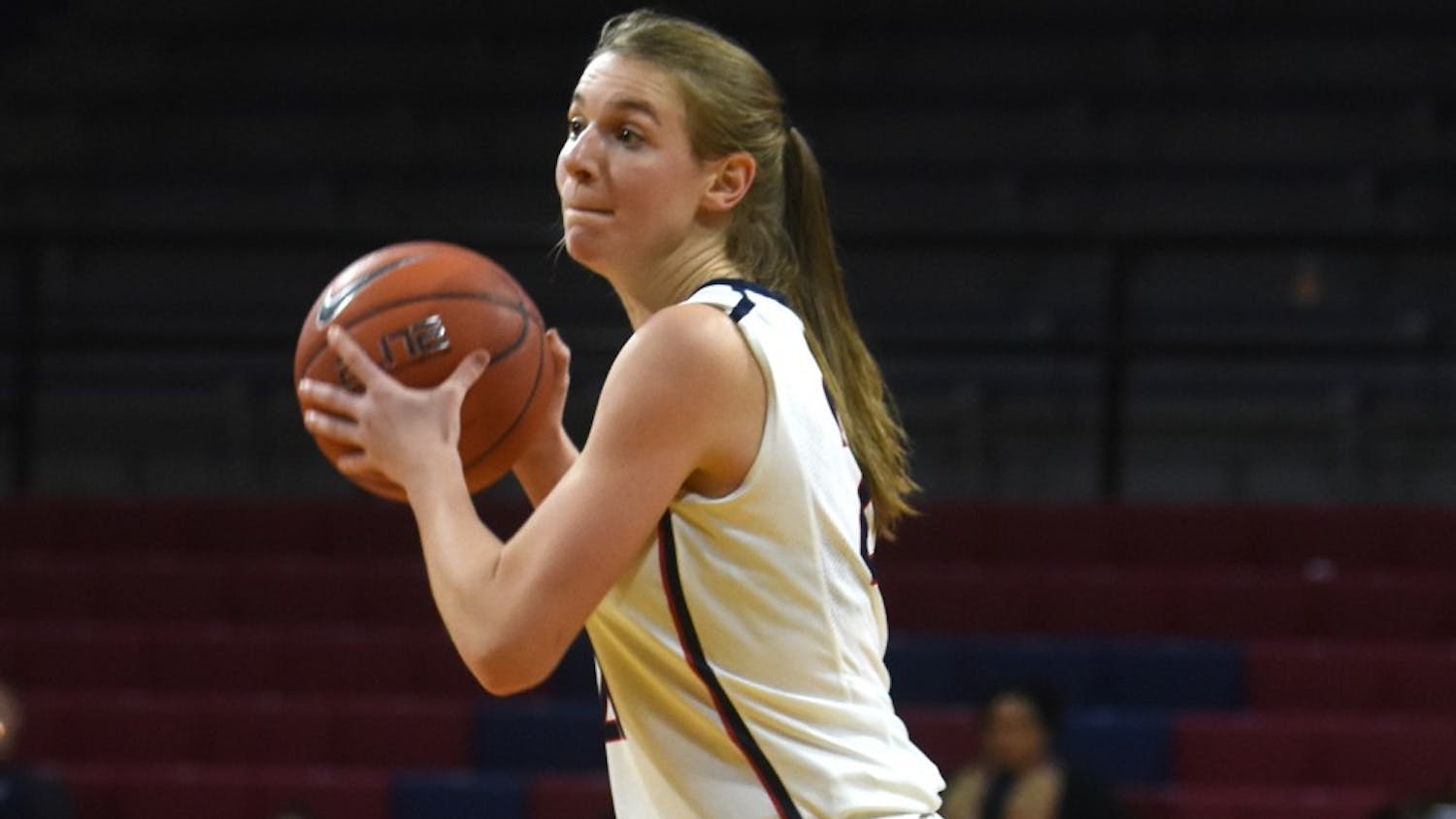 Sophomore guard Lauren Whitlach scored 18 points against the Blue Devils in her first career start.