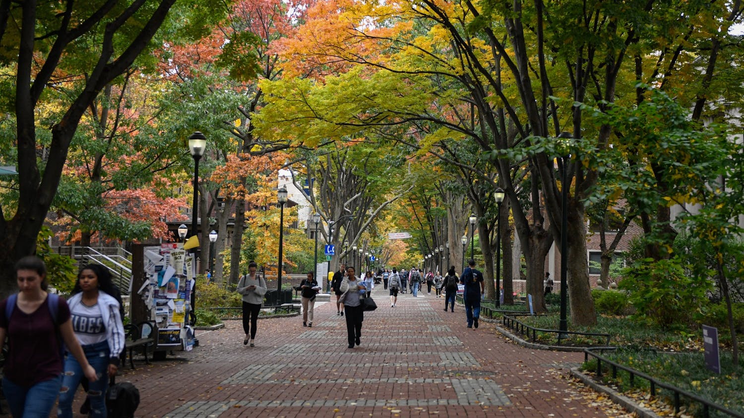 Fall semester Locust Walk