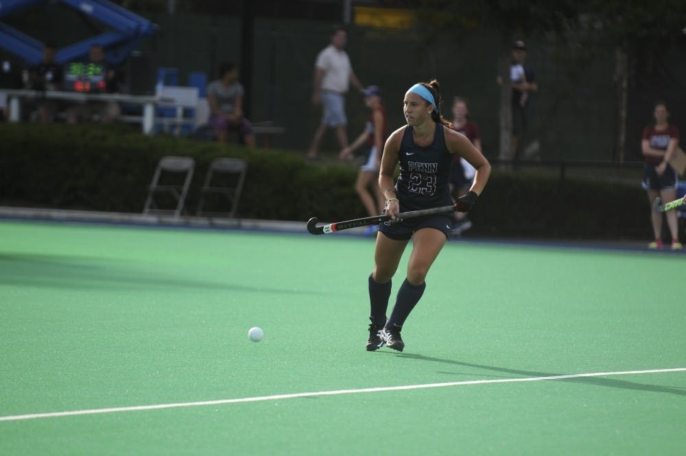 With a pair of goals on assists from classmate Alexa Hoover, senior forward Gina Guccione provided two major reasons that Penn field hockey was able to stun No. 10 Syracuse at home.