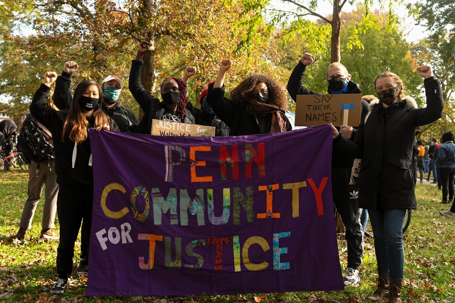 10-31-20 West Philadephia Walter Wallace Black Lives Matter Penn Community for Justice Fall Foilage.jpg