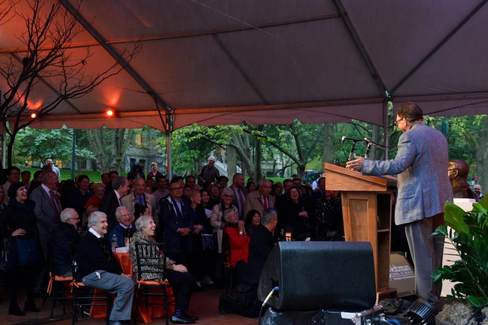 Stuart Weitzman Ceremony Addressing Audience