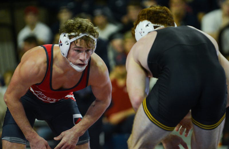 Penn wrestling falls short against No. 3-ranked Iowa