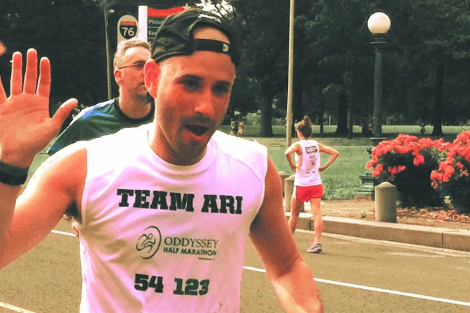 2000 College graduate Jeremy Shure was running on Sunday in the ODDyssey half marathon in honor of his friend, 2001 College graduate Ari Johnson, who committed suicide earlier this year.