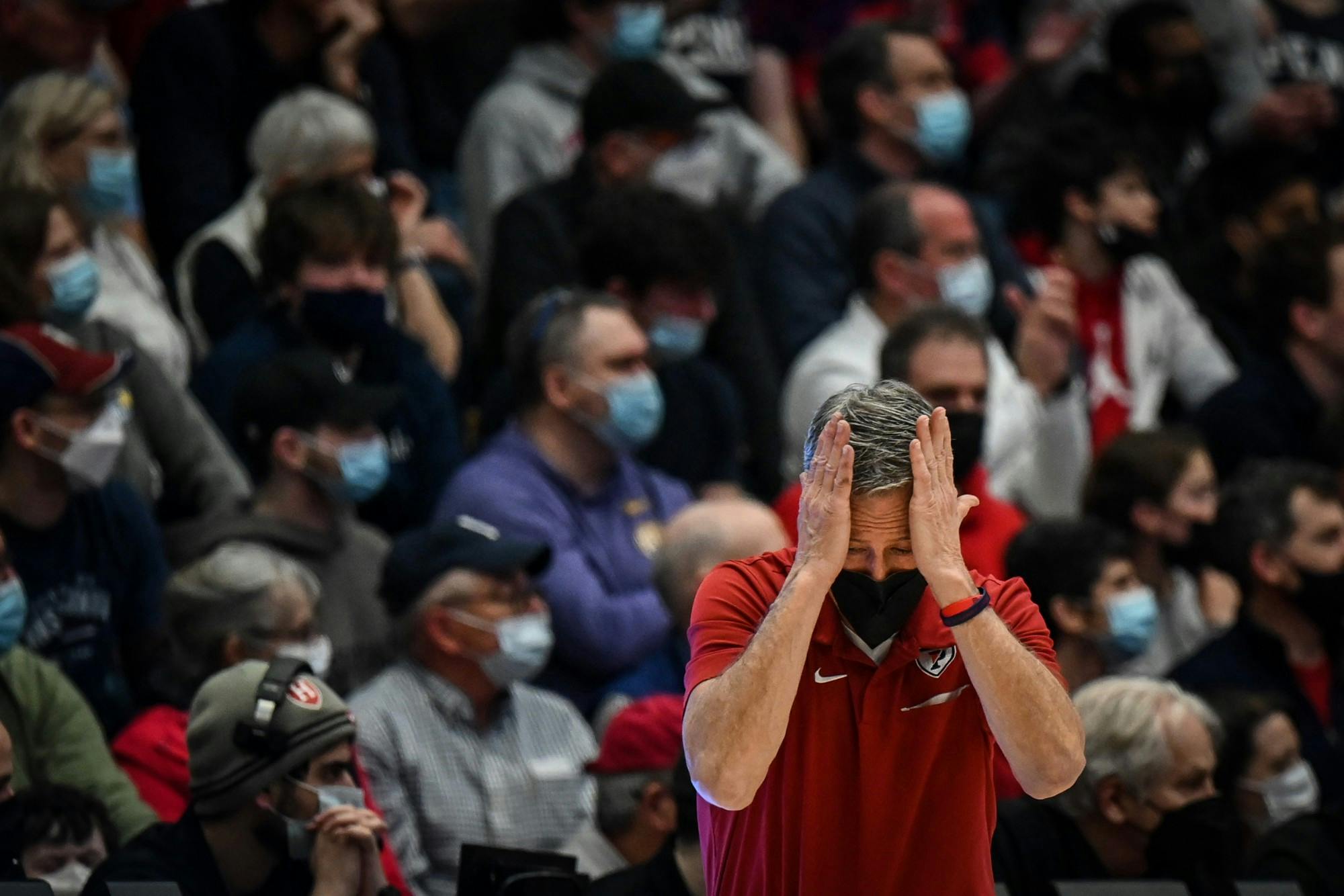 03-12-22 MBB vs. Yale Steve Donahue Sad (Kylie Cooper).jpg