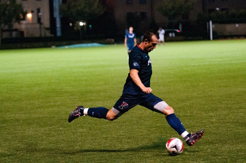 The last time Penn men's soccer faced off against West Virginia, the team needed two late goals from junior right back Sam Wancowicz to win the game. With similarly productive goal-scoring form this season, all eyes will be on the Quakers' dynamic attacking fullback to lead his team to victory. 
