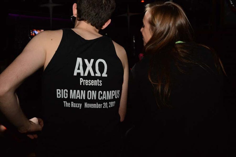 On Wednesday night *Big Man on Campus*, AXO's annual philanthropy event benefiting Women Against Domestic Violence, was held at the Roxxy. The night included students from junior and senior classes performing for the title. College senior Trevor Cassidy was crowned Big Man on Campus at the end of the event. 