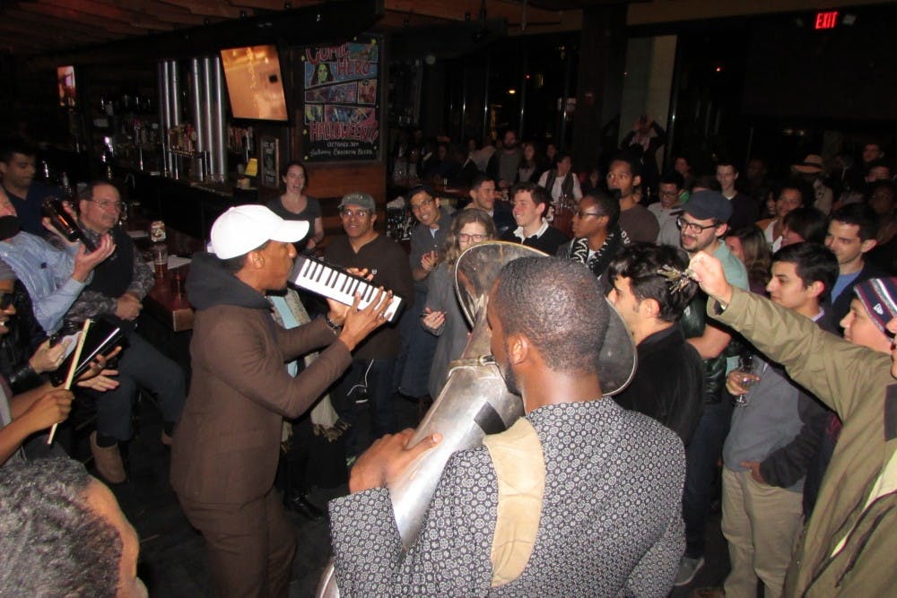 Shortly after their performance at Annenberg last Saturday night, Jon Batiste and the members of Stay Human had a late-night jam session at City Tap House. 
