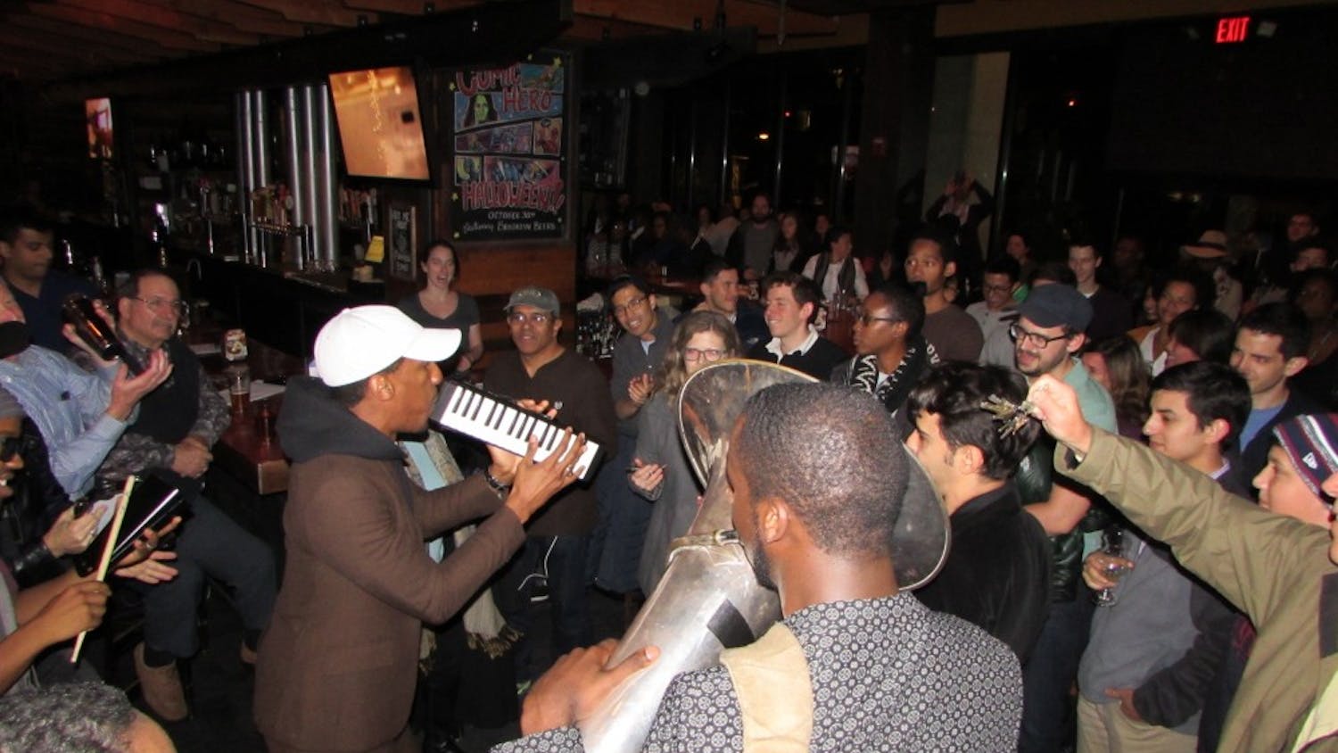 Shortly after their performance at Annenberg last Saturday night, Jon Batiste and the members of Stay Human had a late-night jam session at City Tap House.
